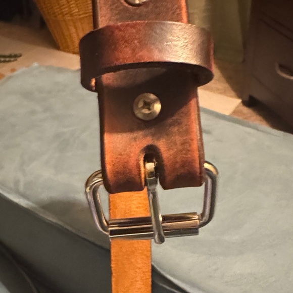 1791 GunLeather Men's Premium Brown Leather Belt pants size 32, gun belt size 36 - Picture 3 of 11